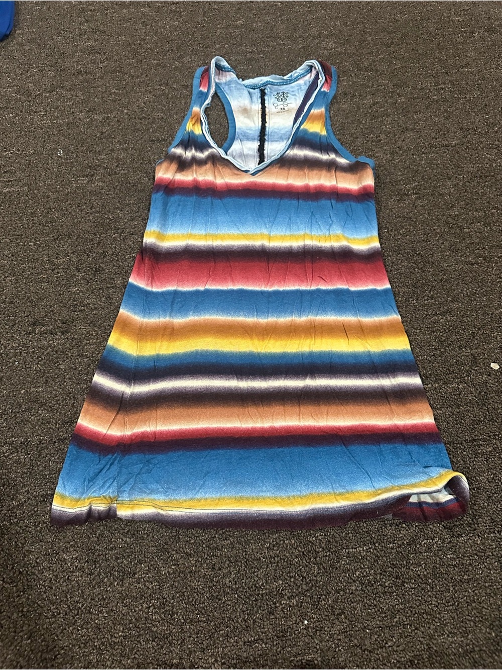 Jessica Simpson Multicolor Striped Racerback Tank